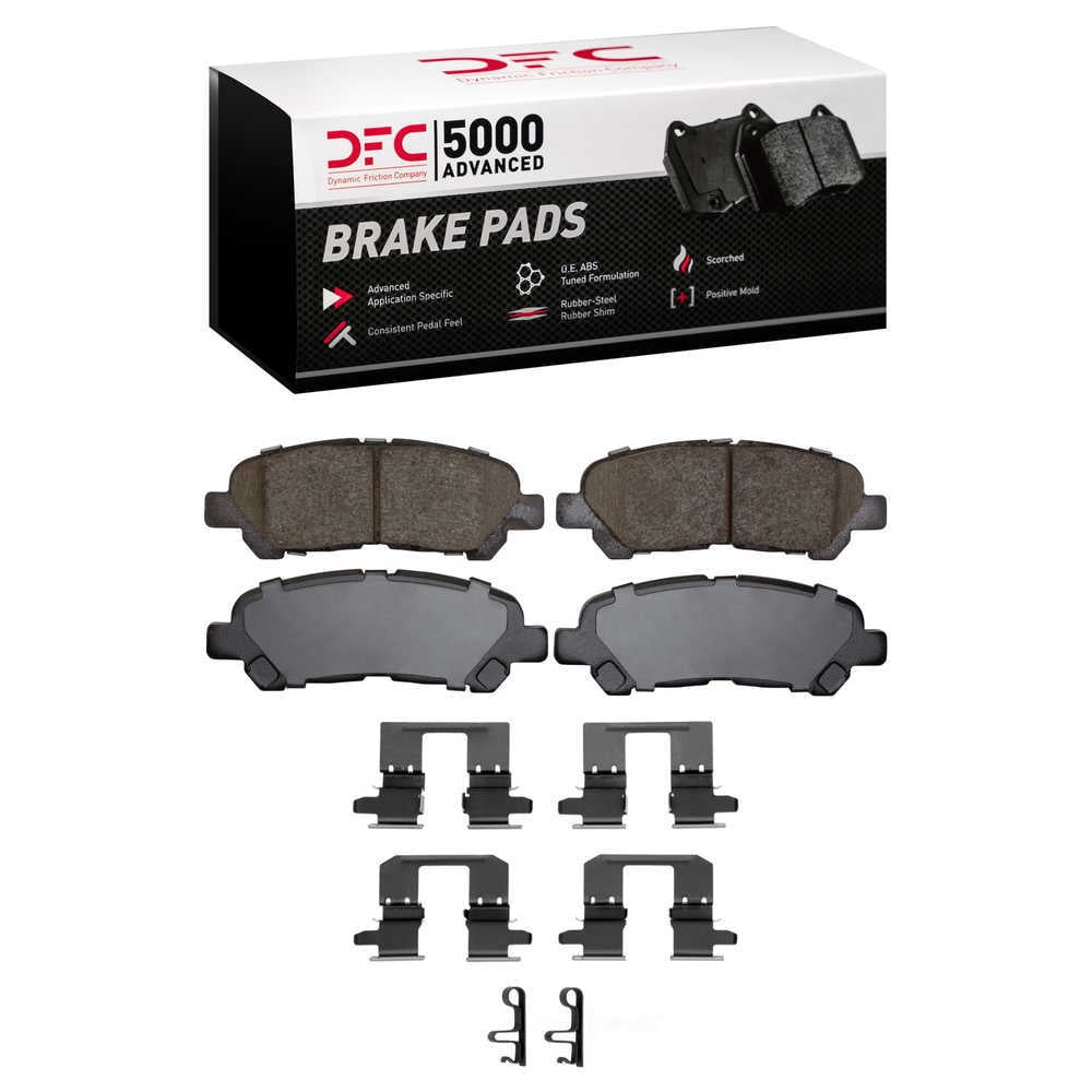 Dynamic Friction Company 1551-1325-01 DFC 5000 Advanced Brake Pads - Ceramic and Hardware Kit - OE
