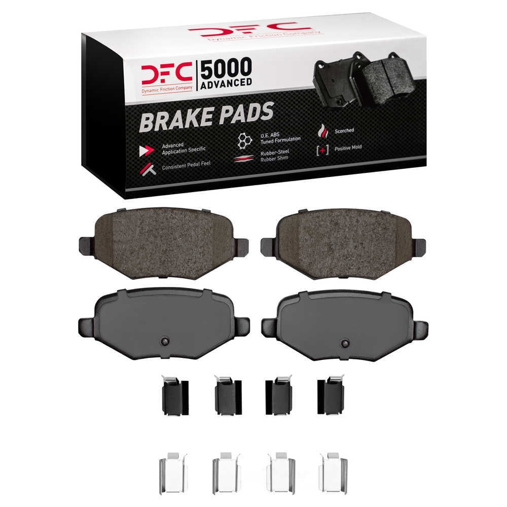 Dynamic Friction Company 1551-1377-01 DFC 5000 Advanced Brake Pads - Ceramic and Hardware Kit - OE