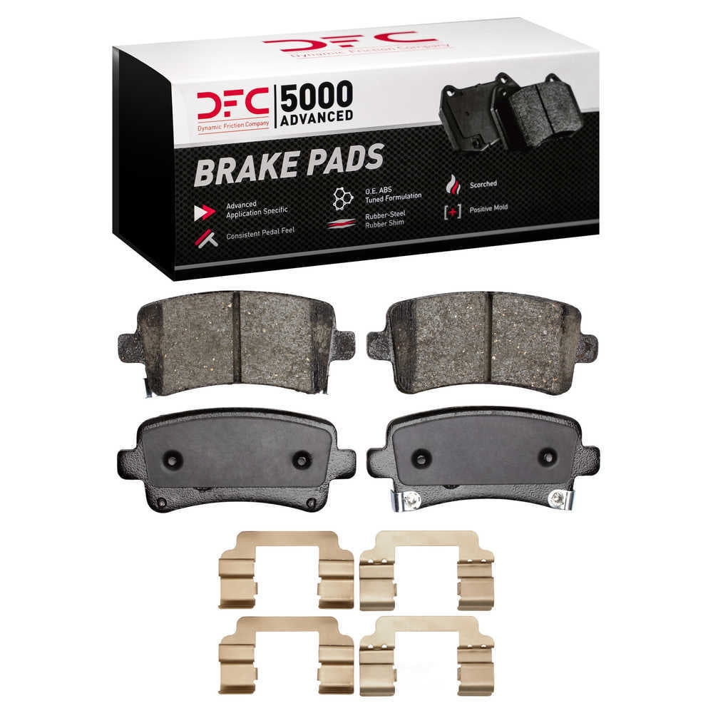 Dynamic Friction Company 1551-1430-01 DFC 5000 Advanced Brake Pads - Ceramic and Hardware Kit - OE