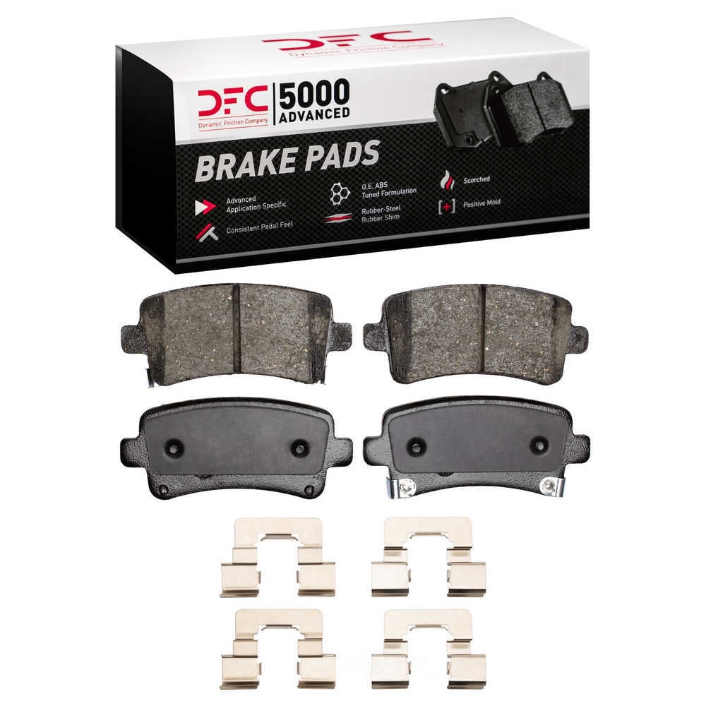 Dynamic Friction Company 1551-1430-02 DFC 5000 Advanced Brake Pads - Ceramic and Hardware Kit - OE