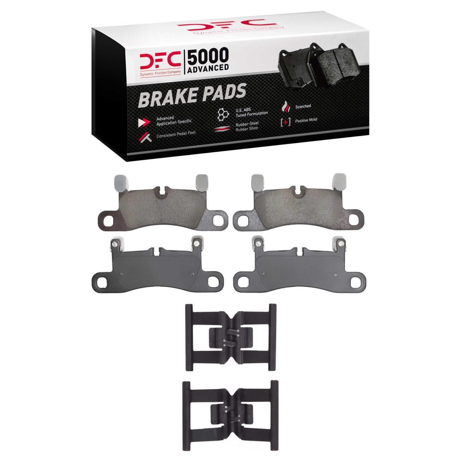 Dynamic Friction Company 1551-1453-01 DFC 5000 Advanced Brake Pads - Ceramic and Hardware Kit - OE