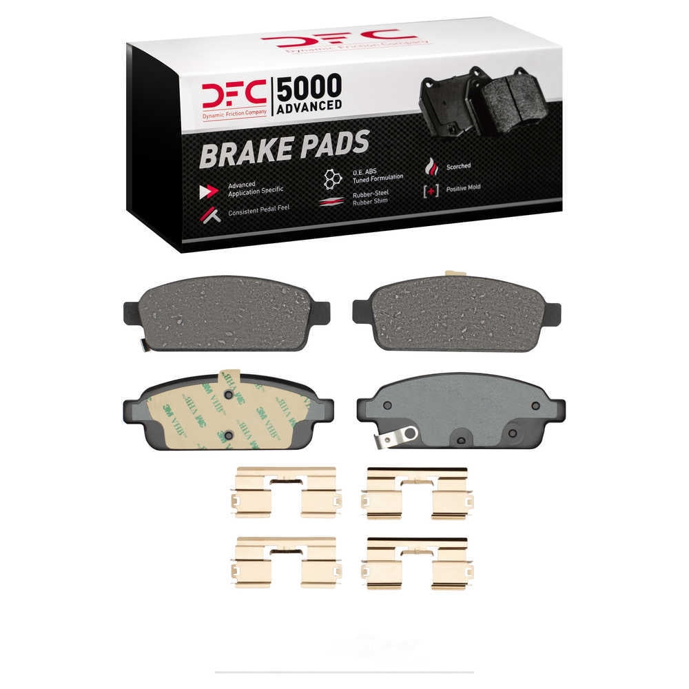 Dynamic Friction Company 1551-1468-01 DFC 5000 Advanced Brake Pads - Ceramic and Hardware Kit - OE