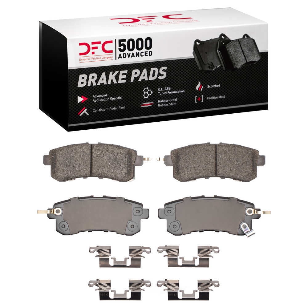 Dynamic Friction Company 1551-1510-01 DFC 5000 Advanced Brake Pads - Ceramic and Hardware Kit - OE