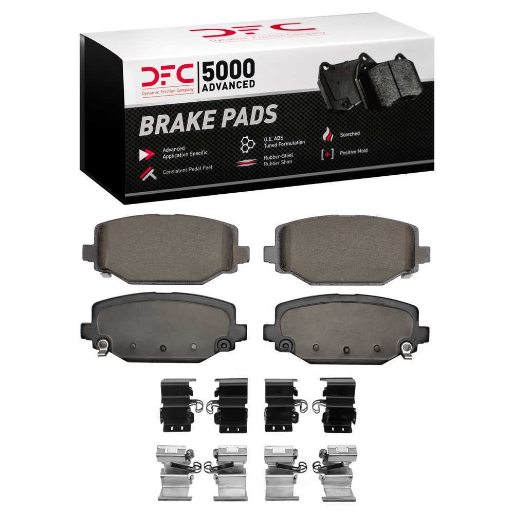 Dynamic Friction Company 1551-1596-01 DFC 5000 Advanced Brake Pads - Ceramic and Hardware Kit - OE