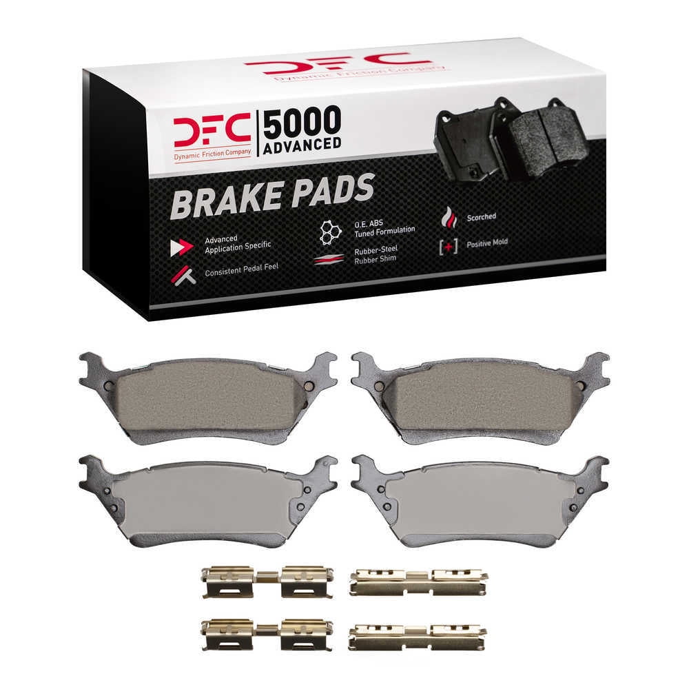 Dynamic Friction Company 1551-1602-01 DFC 5000 Advanced Brake Pads - Ceramic and Hardware Kit - OE