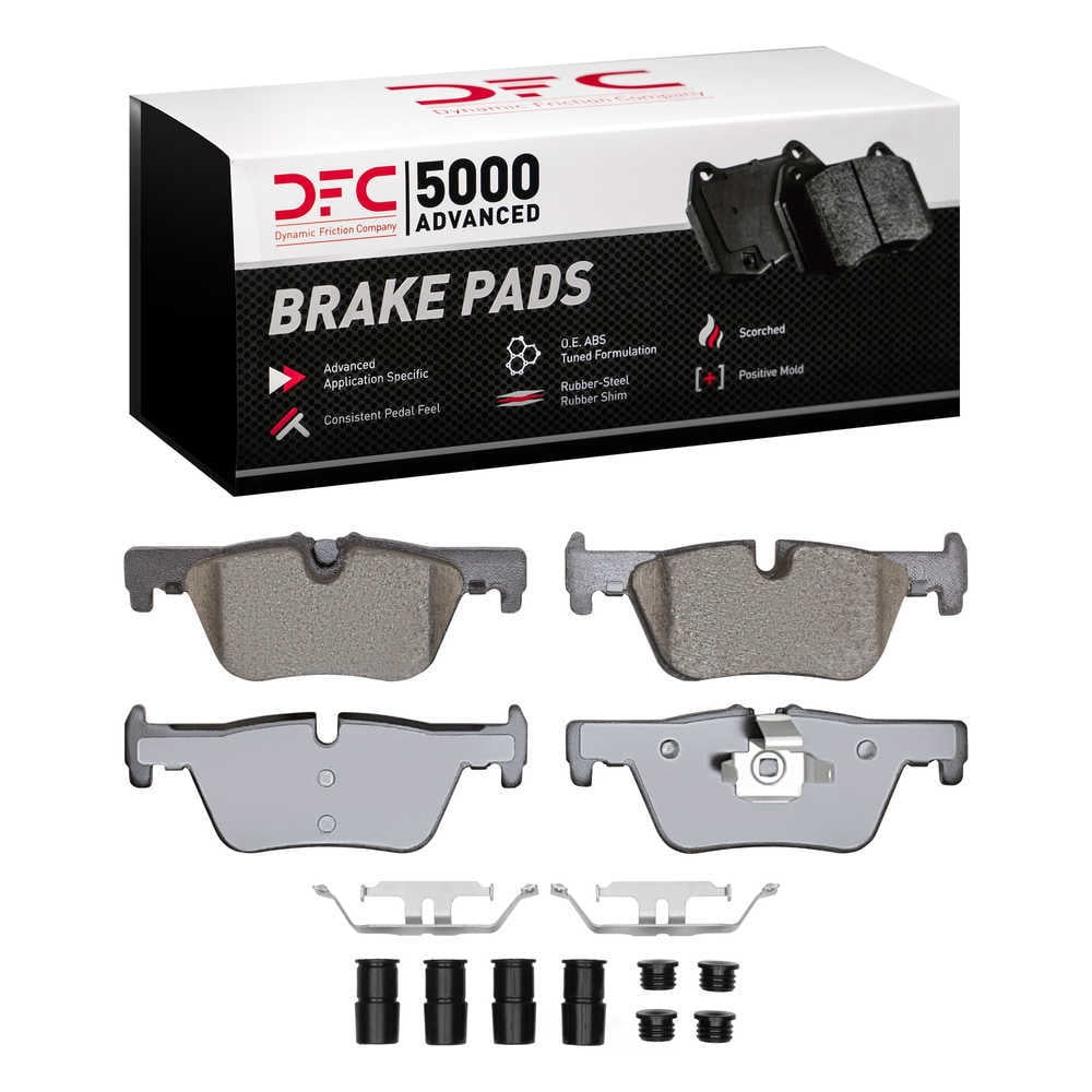 Dynamic Friction Company 1551-1613-01 DFC 5000 Advanced Brake Pads - Ceramic and Hardware Kit - OE