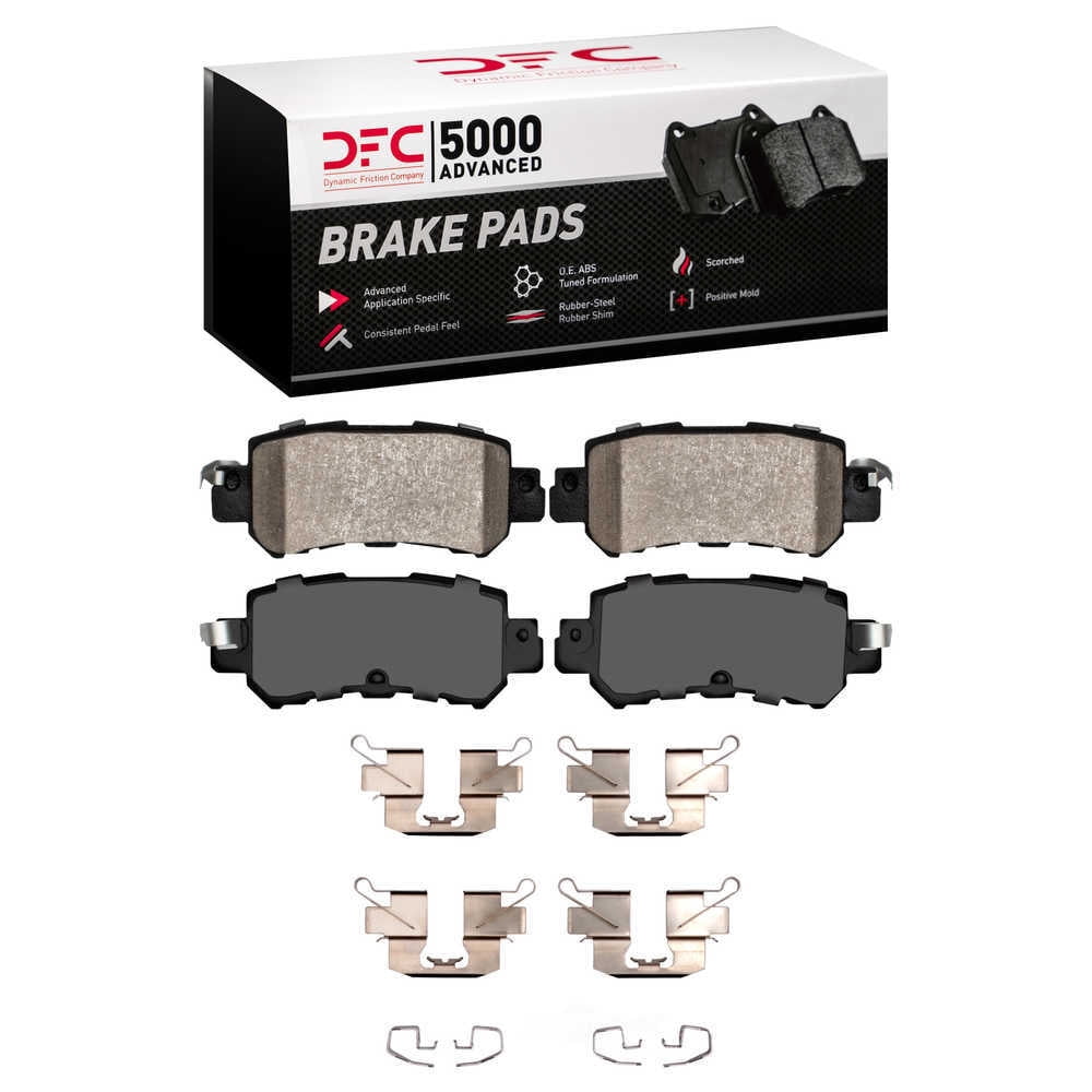 Dynamic Friction Company 1551-1624-01 DFC 5000 Advanced Brake Pads - Ceramic and Hardware Kit - OE