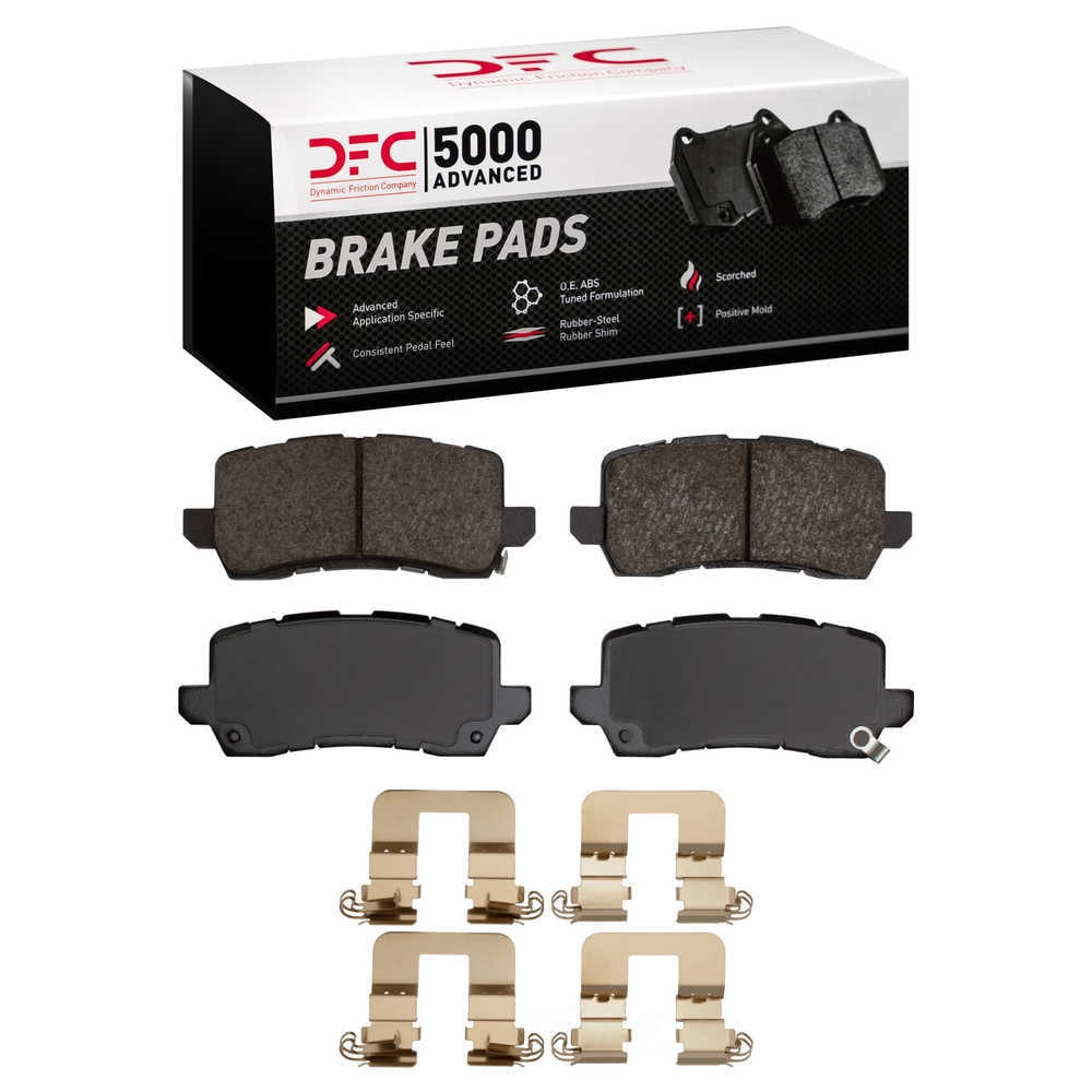 Dynamic Friction Company 1551-1698-01 DFC 5000 Advanced Brake Pads - Ceramic and Hardware Kit - OE