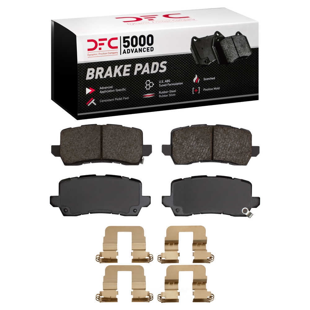 Dynamic Friction Company 1551-1698-02 DFC 5000 Advanced Brake Pads - Ceramic and Hardware Kit - OE