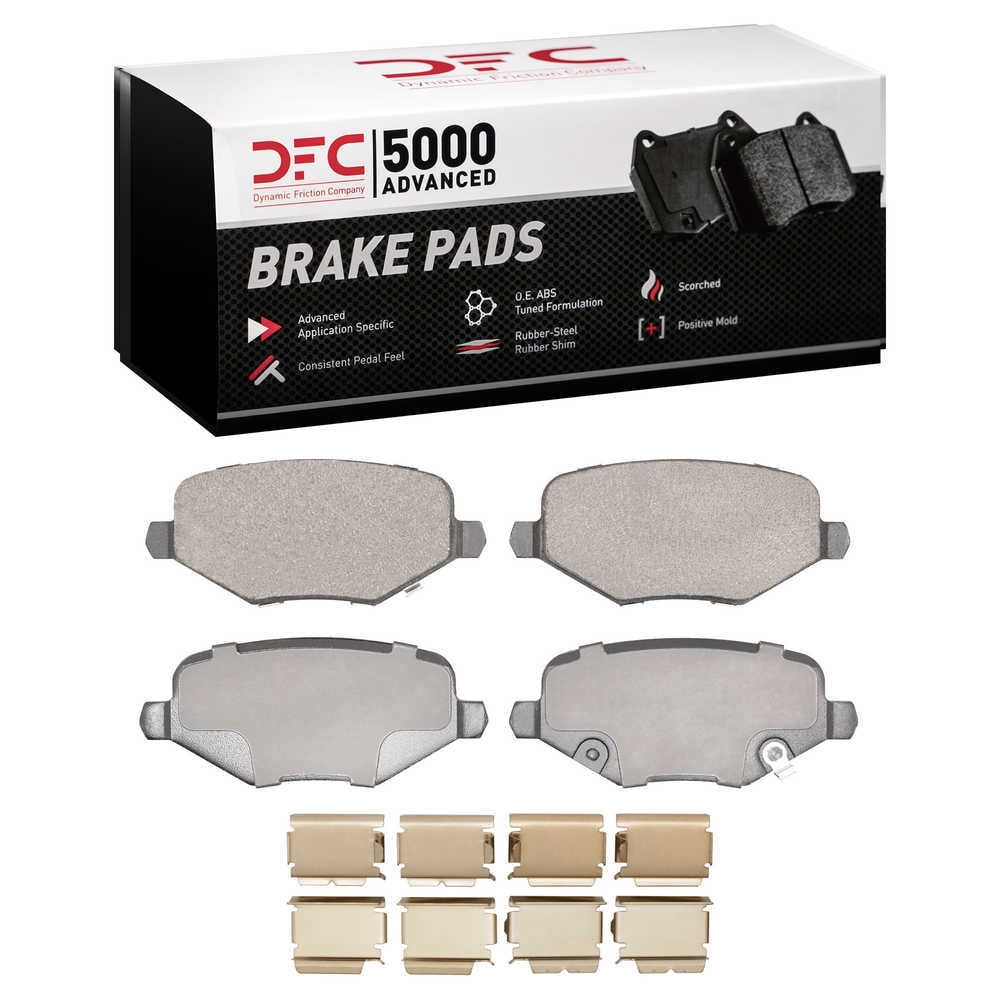 Dynamic Friction Company 1551-1719-02 DFC 5000 Advanced Brake Pads - Ceramic and Hardware Kit - OE