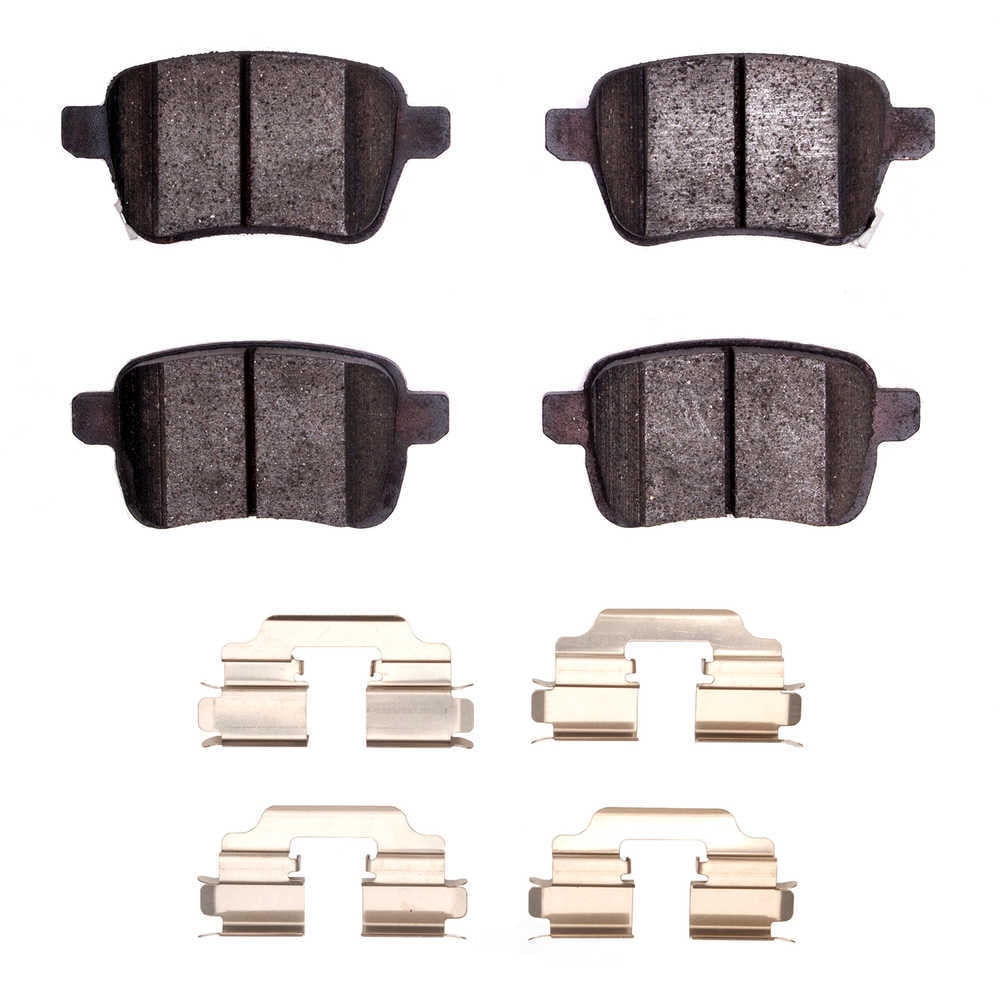 Dynamic Friction Company 1551-1722-01 DFC 5000 Advanced Brake Pads - Ceramic and Hardware Kit - OE
