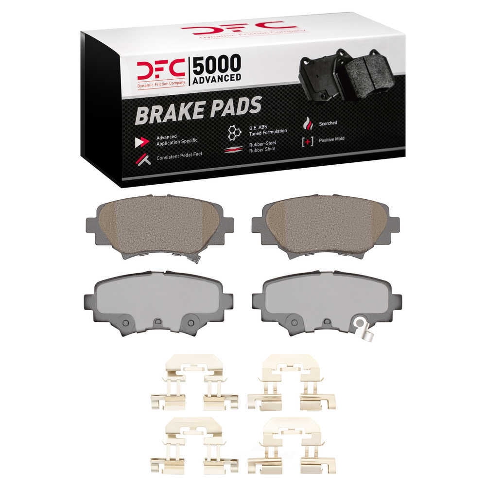Dynamic Friction Company 1551-1729-01 DFC 5000 Advanced Brake Pads - Ceramic and Hardware Kit - OE