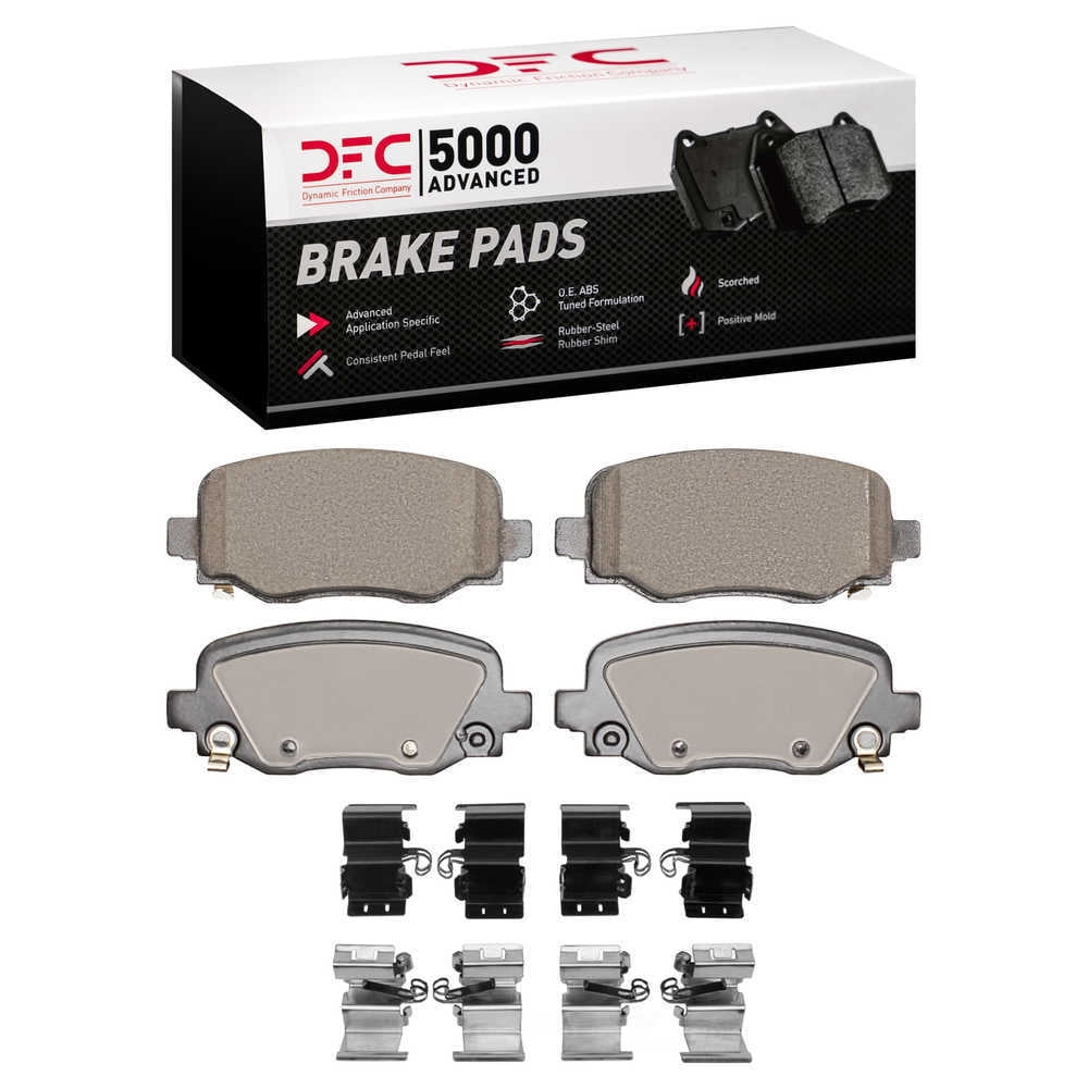 Dynamic Friction Company 1551-1734-01 DFC 5000 Advanced Brake Pads - Ceramic and Hardware Kit - OE
