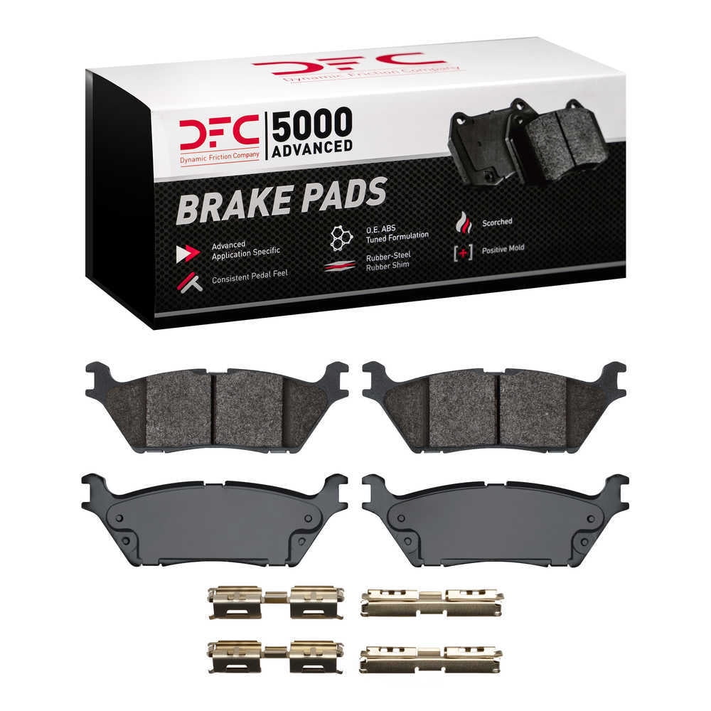 Dynamic Friction Company 1551-1790-01 DFC 5000 Advanced Brake Pads - Ceramic and Hardware Kit - OE
