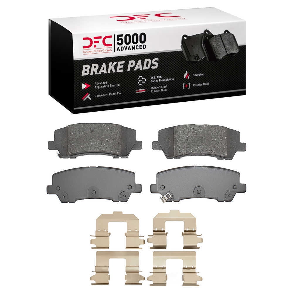Dynamic Friction Company 1551-1793-01 DFC 5000 Advanced Brake Pads - Ceramic and Hardware Kit - OE