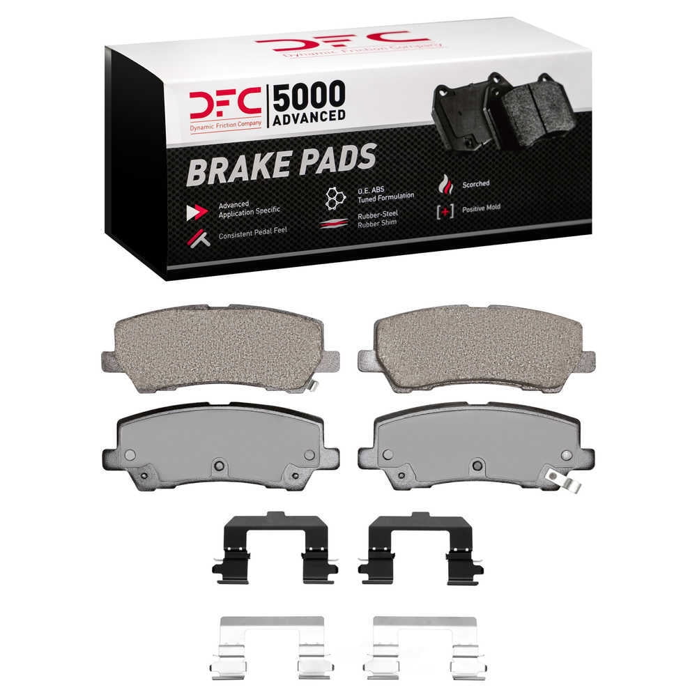 Dynamic Friction Company 1551-1793-02 DFC 5000 Advanced Brake Pads - Ceramic and Hardware Kit - OE