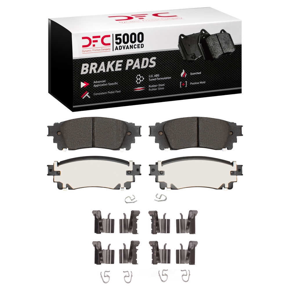 Dynamic Friction Company 1551-1805-01 DFC 5000 Advanced Brake Pads - Ceramic and Hardware Kit - OE