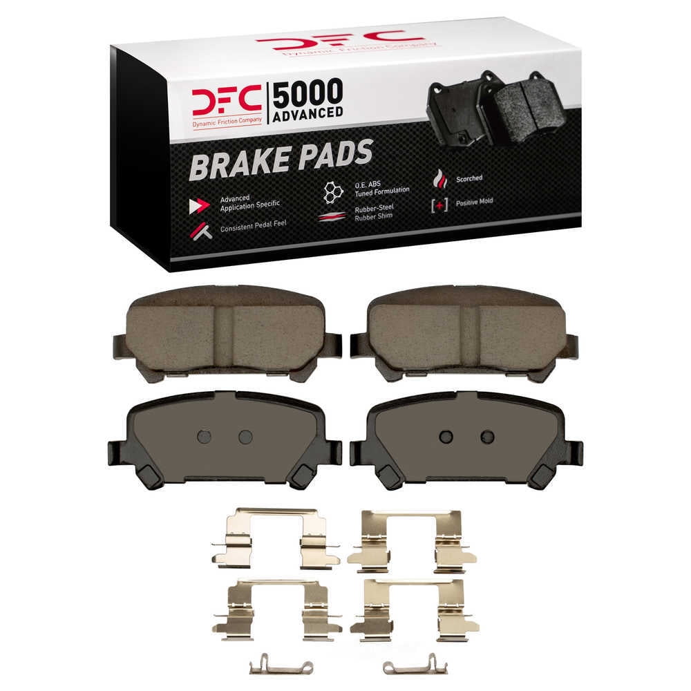 Dynamic Friction Company 1551-1806-01 DFC 5000 Advanced Brake Pads - Ceramic and Hardware Kit - OE