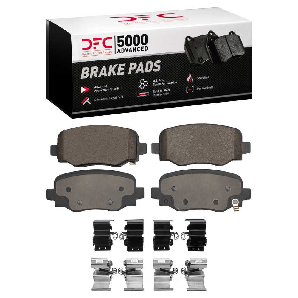 Dynamic Friction Company 1551-1809-01 DFC 5000 Advanced Brake Pads - Ceramic and Hardware Kit - OE