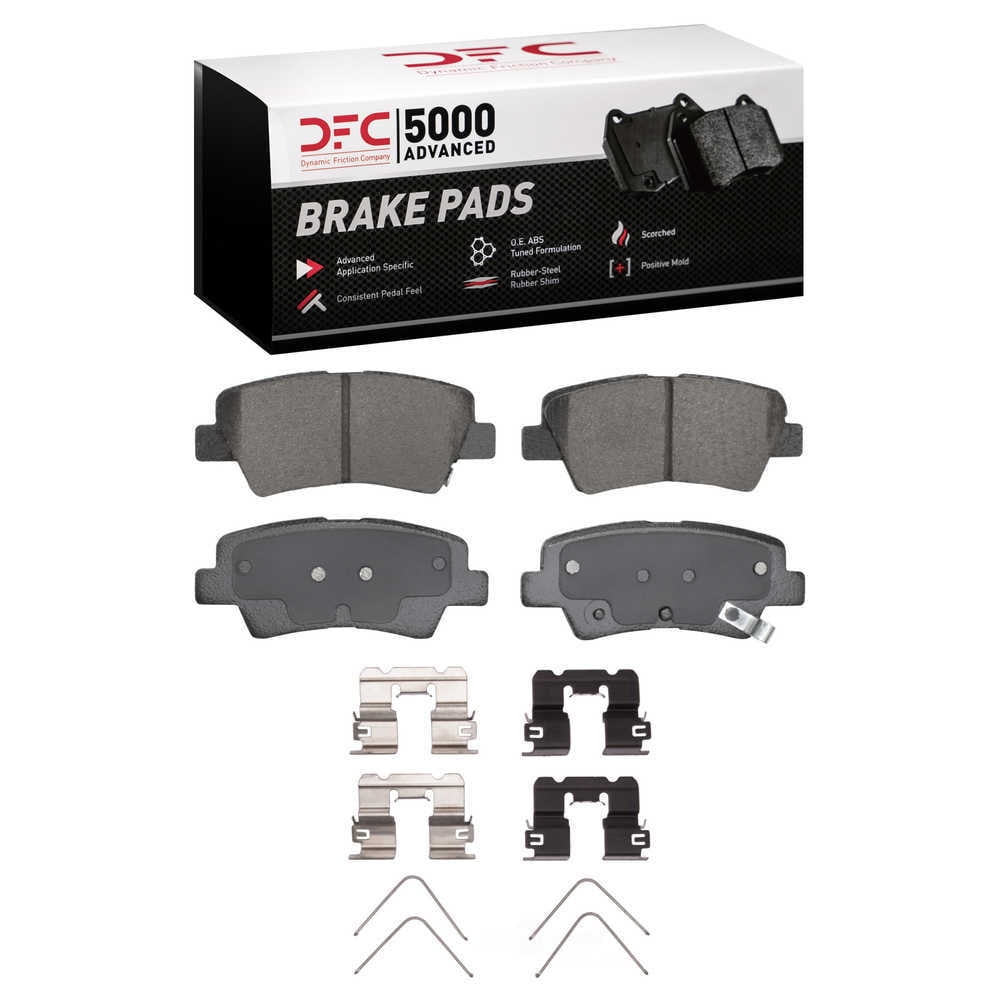 Dynamic Friction Company 1551-1813-02 DFC 5000 Advanced Brake Pads - Ceramic and Hardware Kit - OE