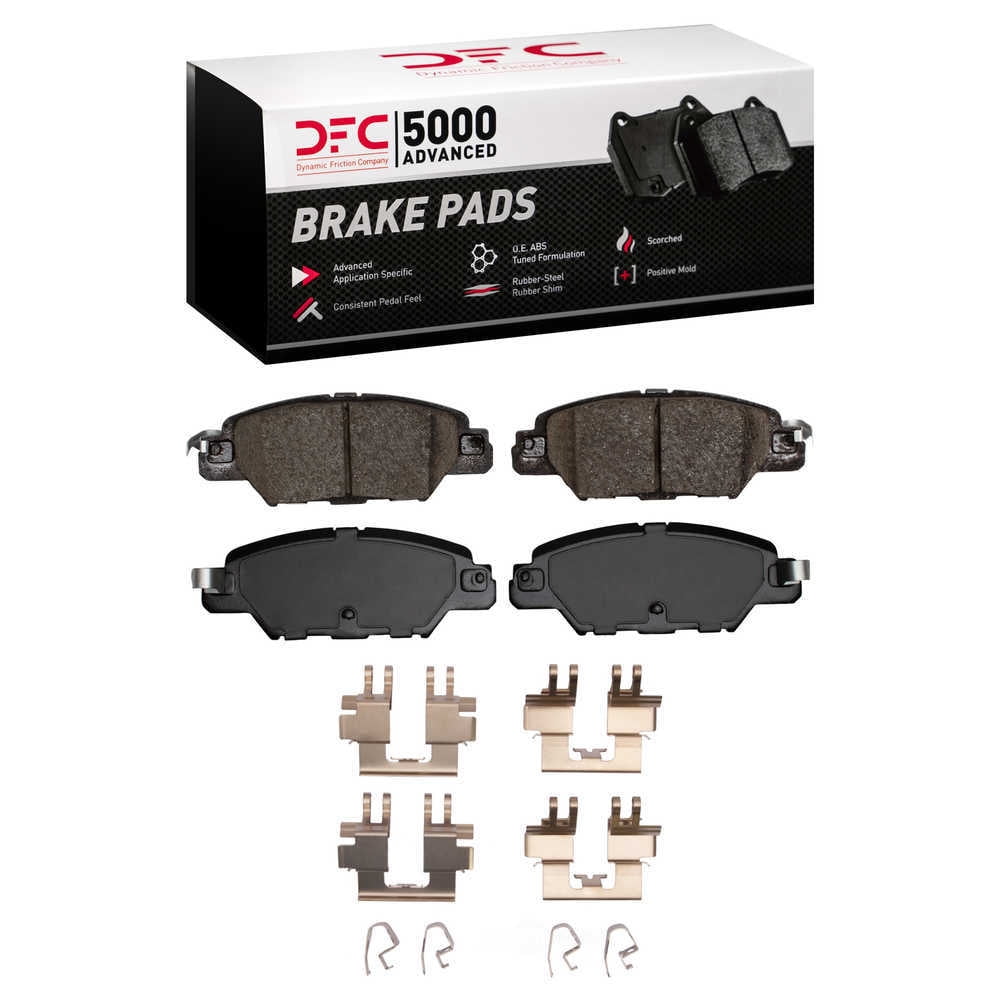 Dynamic Friction Company 1551-1846-01 DFC 5000 Advanced Brake Pads - Ceramic and Hardware Kit - OE