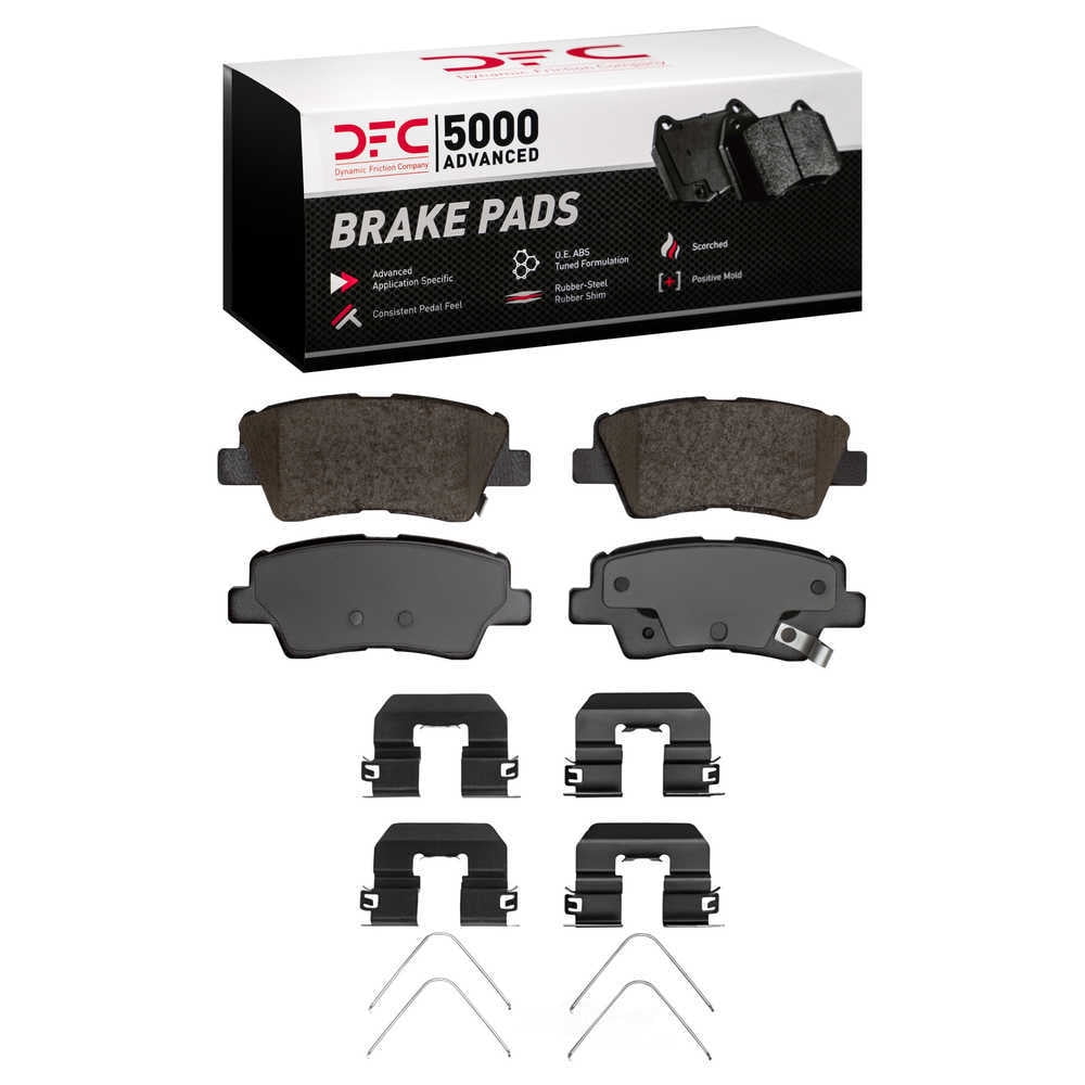Dynamic Friction Company 1551-1848-01 DFC 5000 Advanced Brake Pads - Ceramic and Hardware Kit - OE