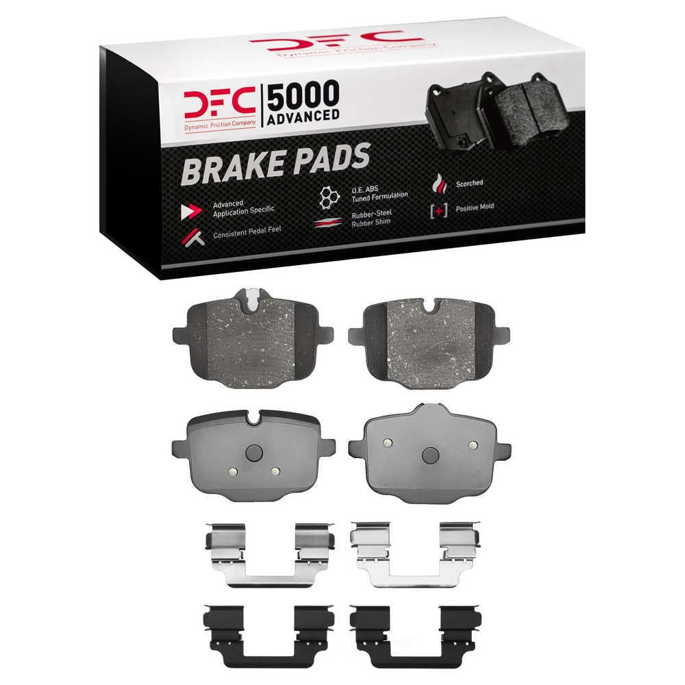 Dynamic Friction Company 1551-1850-01 DFC 5000 Advanced Brake Pads - Ceramic and Hardware Kit - OE