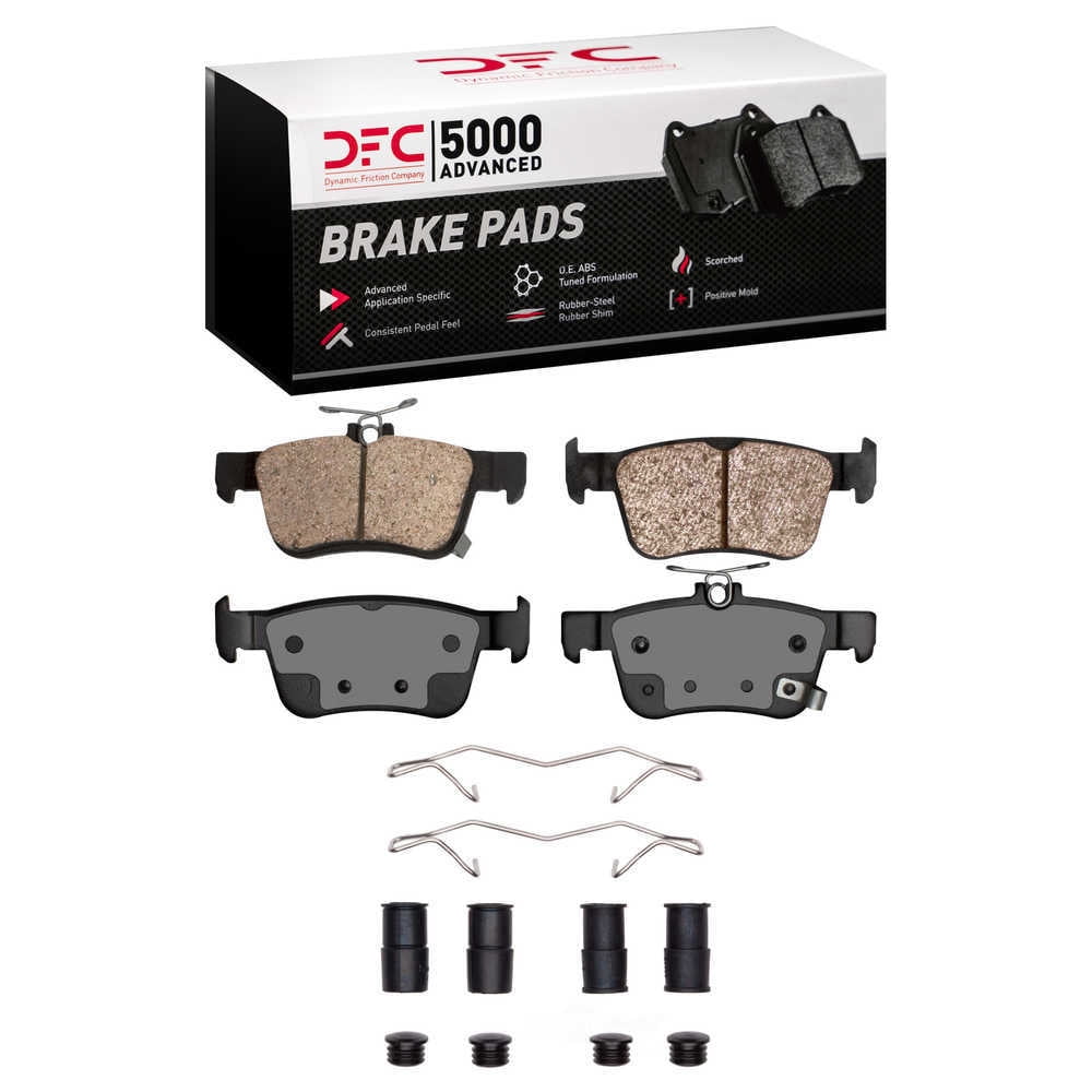 Dynamic Friction Company 1551-1878-01 DFC 5000 Advanced Brake Pads - Ceramic and Hardware Kit - OE