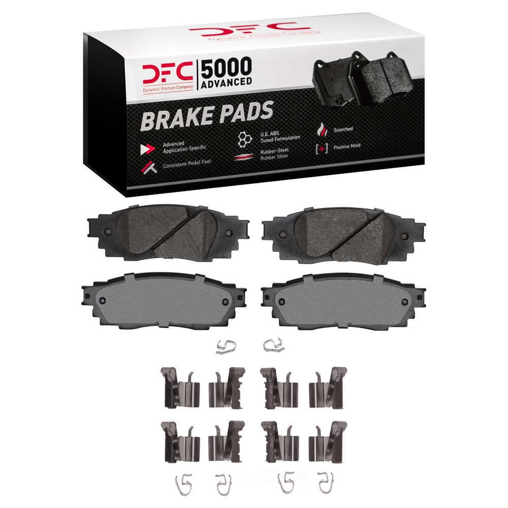 Dynamic Friction Company 1551-1879-01 DFC 5000 Advanced Brake Pads - Ceramic and Hardware Kit - OE