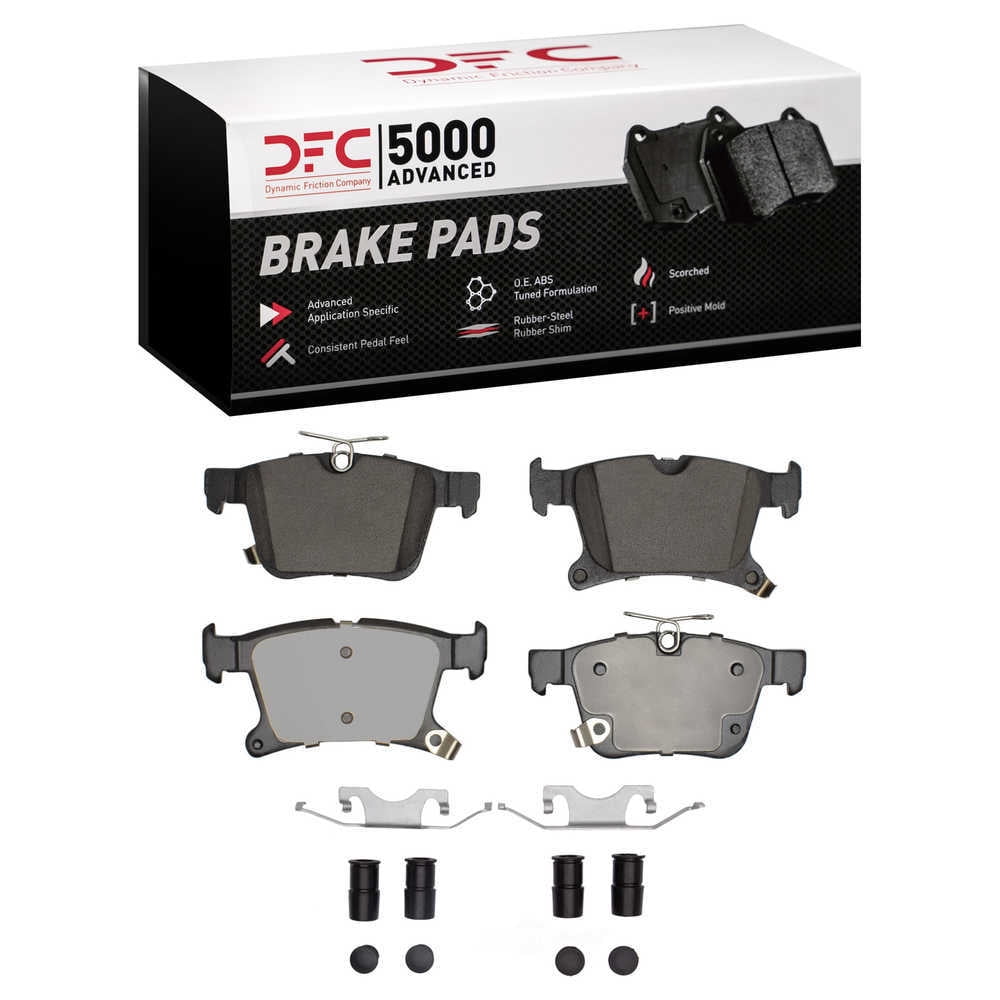 Dynamic Friction Company 1551-1901-01 DFC 5000 Advanced Brake Pads - Ceramic and Hardware Kit - OE
