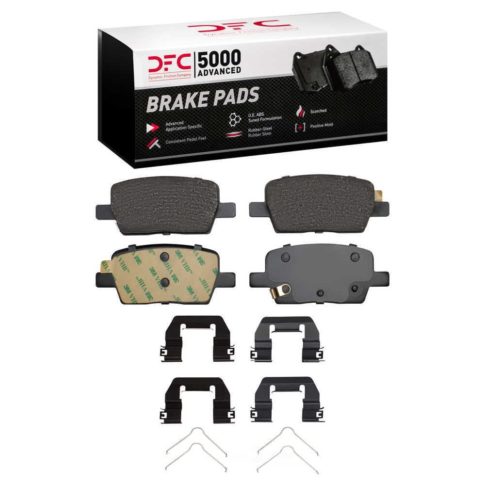 Dynamic Friction Company 1551-1914-01 DFC 5000 Advanced Brake Pads - Ceramic and Hardware Kit - OE