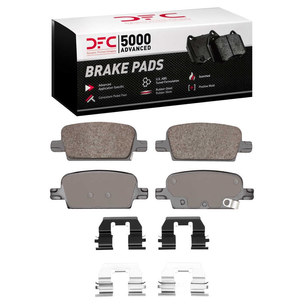 Dynamic Friction Company 1551-1921-01 DFC 5000 Advanced Brake Pads - Ceramic and Hardware Kit - OE