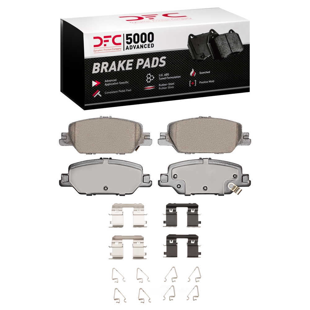 Dynamic Friction Company 1551-2037-01 DFC 5000 Advanced Brake Pads - Ceramic and Hardware Kit - OE