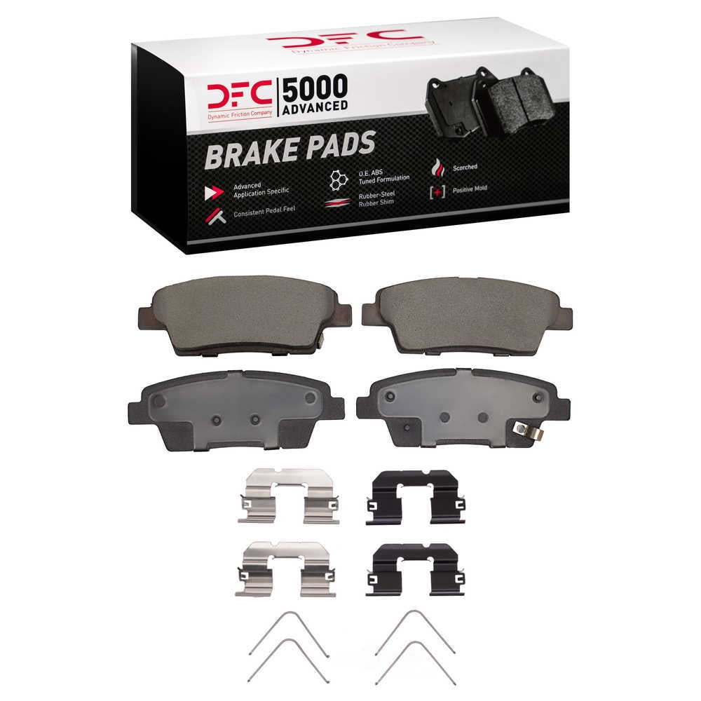 Dynamic Friction Company 1551-2100-01 DFC 5000 Advanced Brake Pads - Ceramic and Hardware Kit - OE