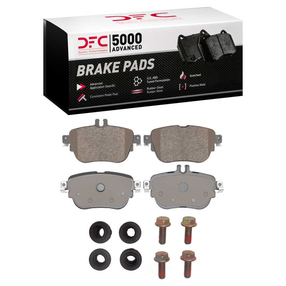 Dynamic Friction Company 1551-2163-01 DFC 5000 Advanced Brake Pads - Ceramic and Hardware Kit - OE