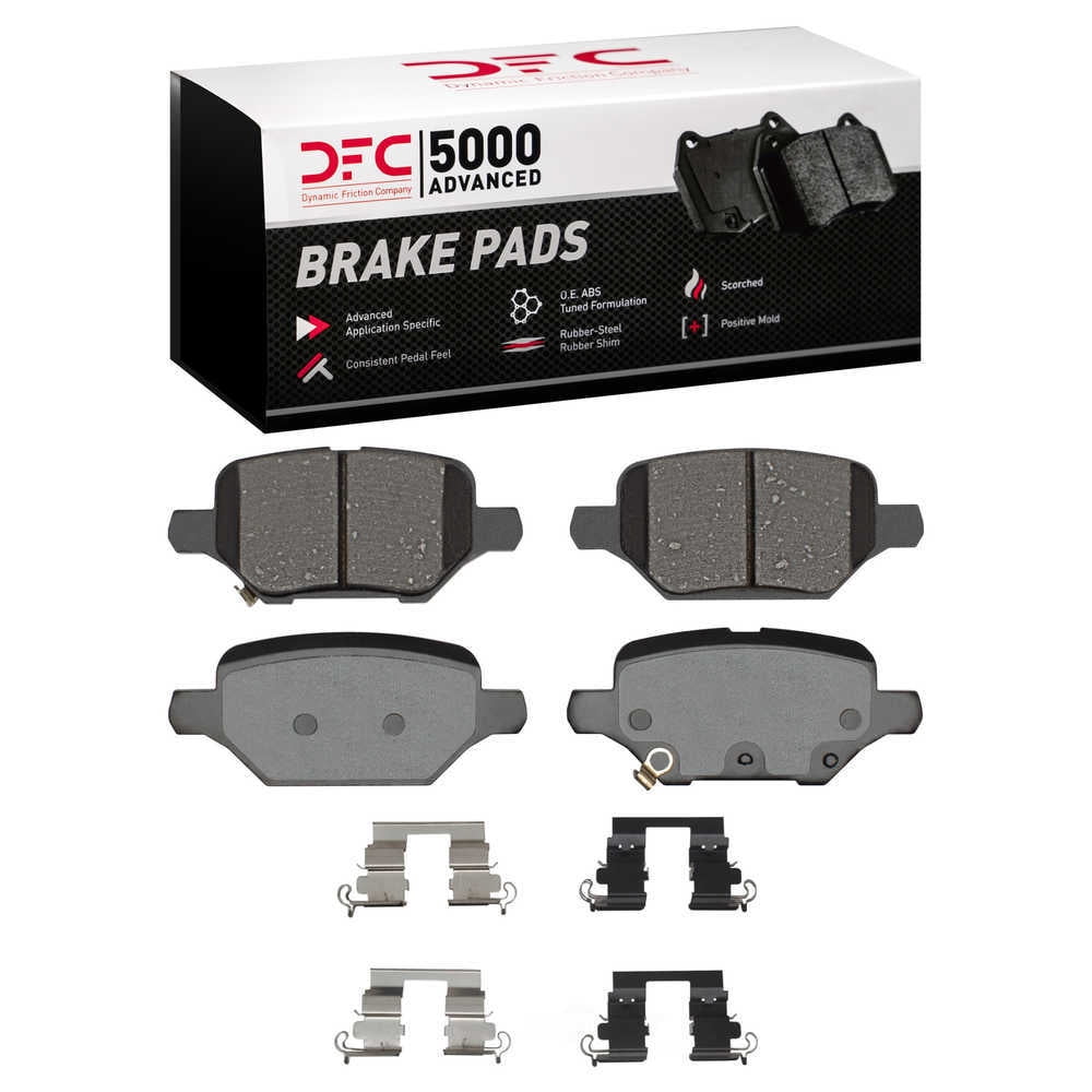 Dynamic Friction Company 1551-2168-01 DFC 5000 Advanced Brake Pads - Ceramic and Hardware Kit - OE