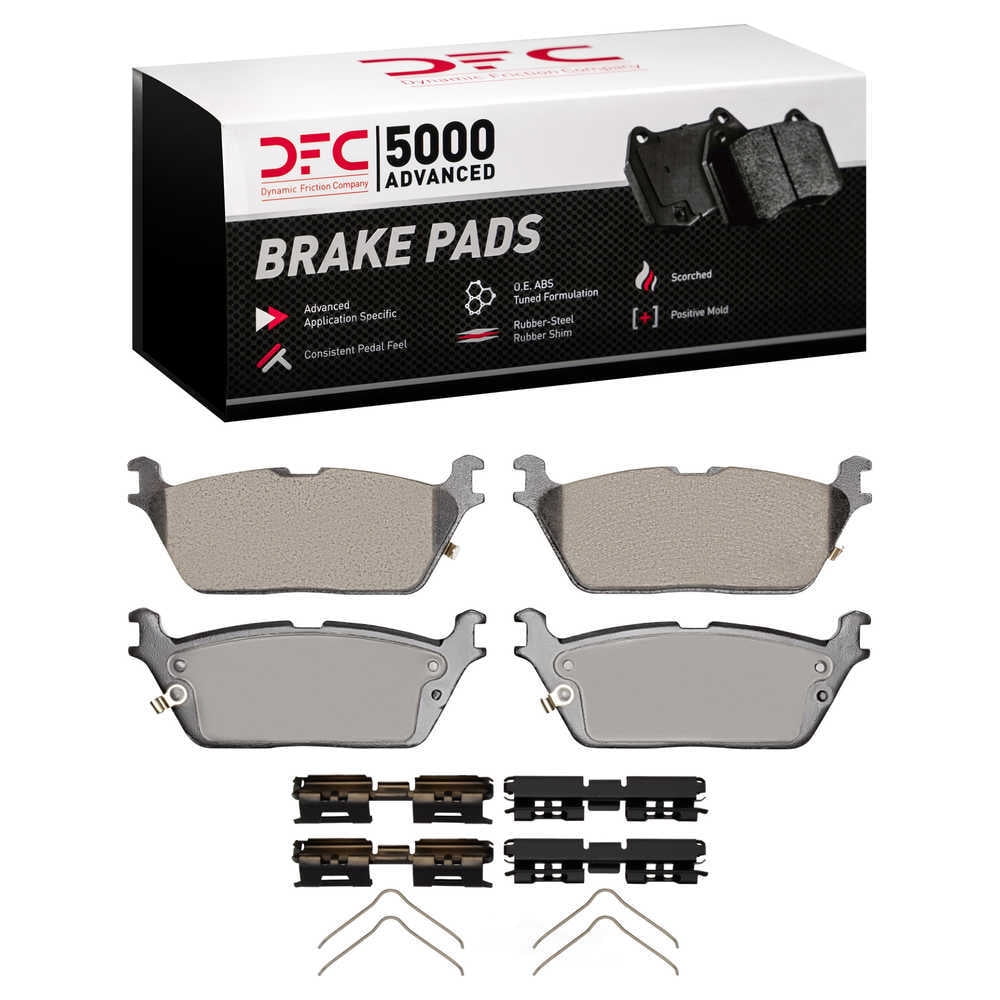 Dynamic Friction Company 1551-2169-01 DFC 5000 Advanced Brake Pads - Ceramic and Hardware Kit - OE