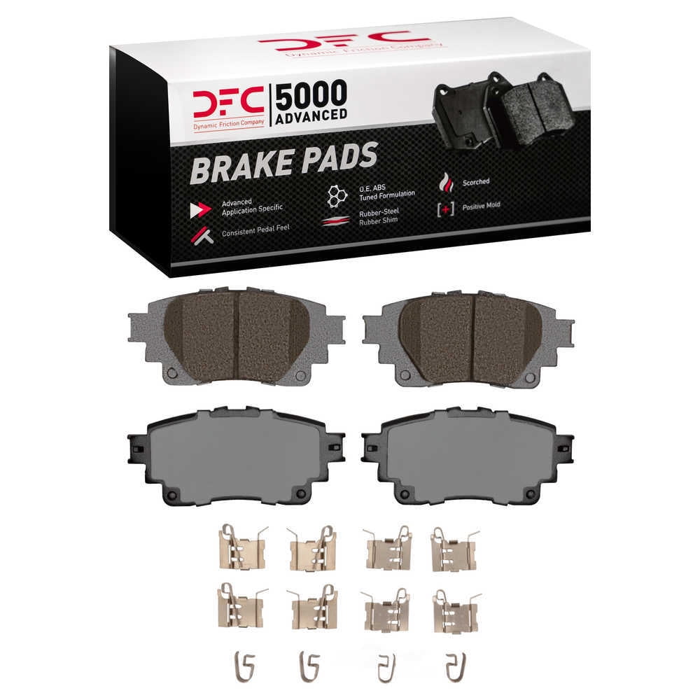 Dynamic Friction Company 1551-2183-01 DFC 5000 Advanced Brake Pads - Ceramic and Hardware Kit - OE