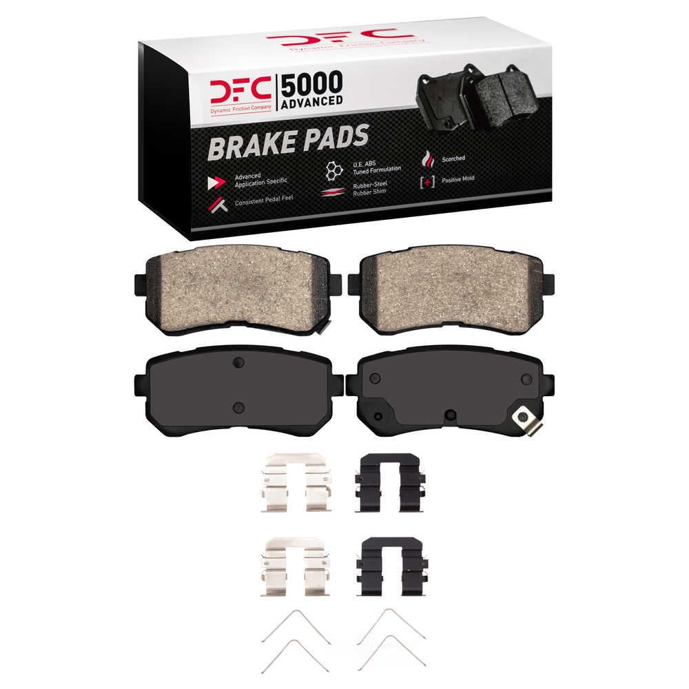 Dynamic Friction Company 1551-2188-01 DFC 5000 Advanced Brake Pads - Ceramic and Hardware Kit - OE