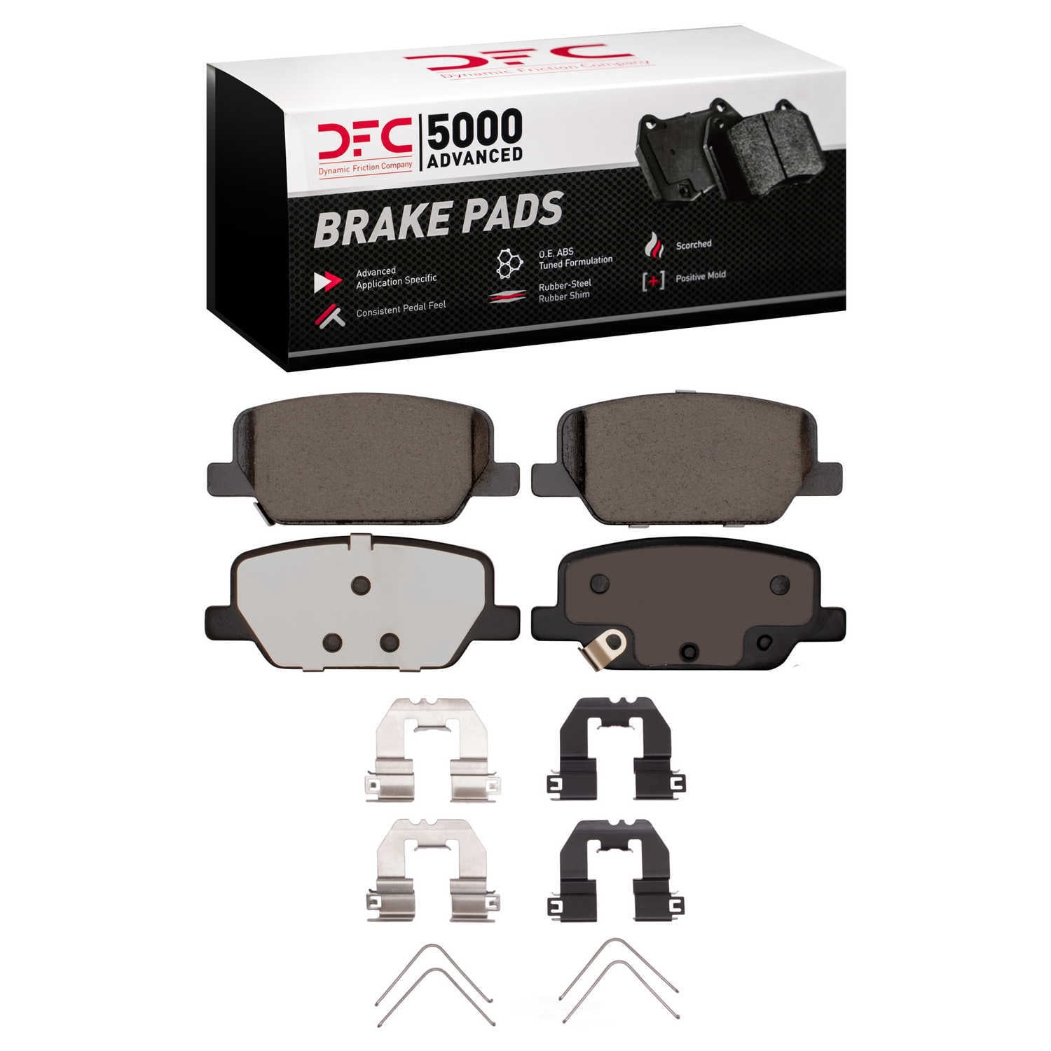 Dynamic Friction Company 1551-2199-01 DFC 5000 Advanced Brake Pads - Ceramic and Hardware Kit - OE