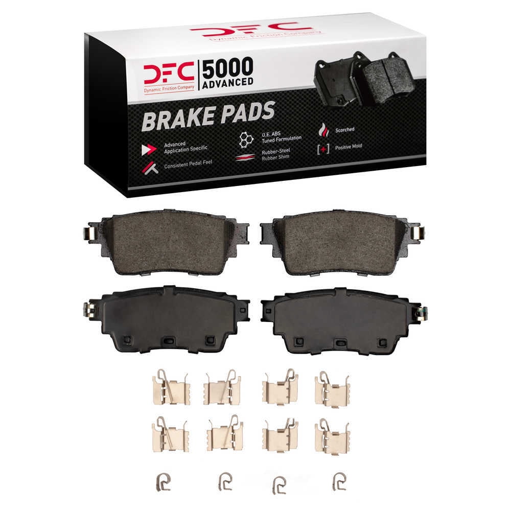 Dynamic Friction Company 1551-2200-01 DFC 5000 Advanced Brake Pads - Ceramic and Hardware Kit