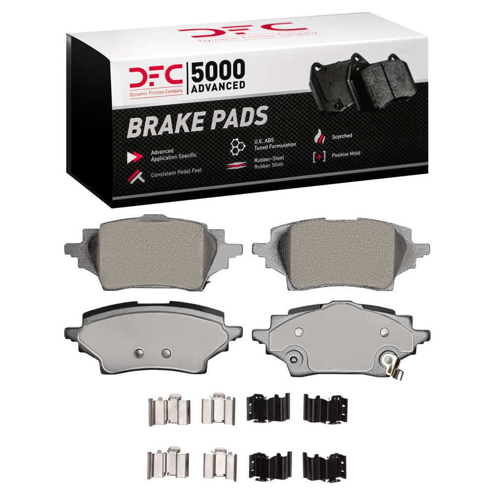 Dynamic Friction Company 1551-2202-01 DFC 5000 Advanced Brake Pads - Ceramic and Hardware Kit - OE