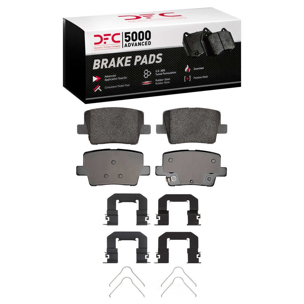Dynamic Friction Company 1551-2203-01 DFC 5000 Advanced Brake Pads - Ceramic and Hardware Kit - OE