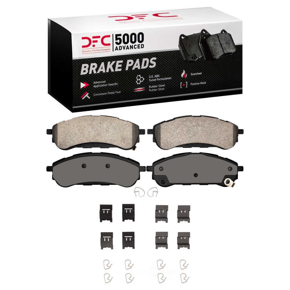 Dynamic Friction Company 1551-2208-01 DFC 5000 Advanced Brake Pads - Ceramic and Hardware Kit - OE