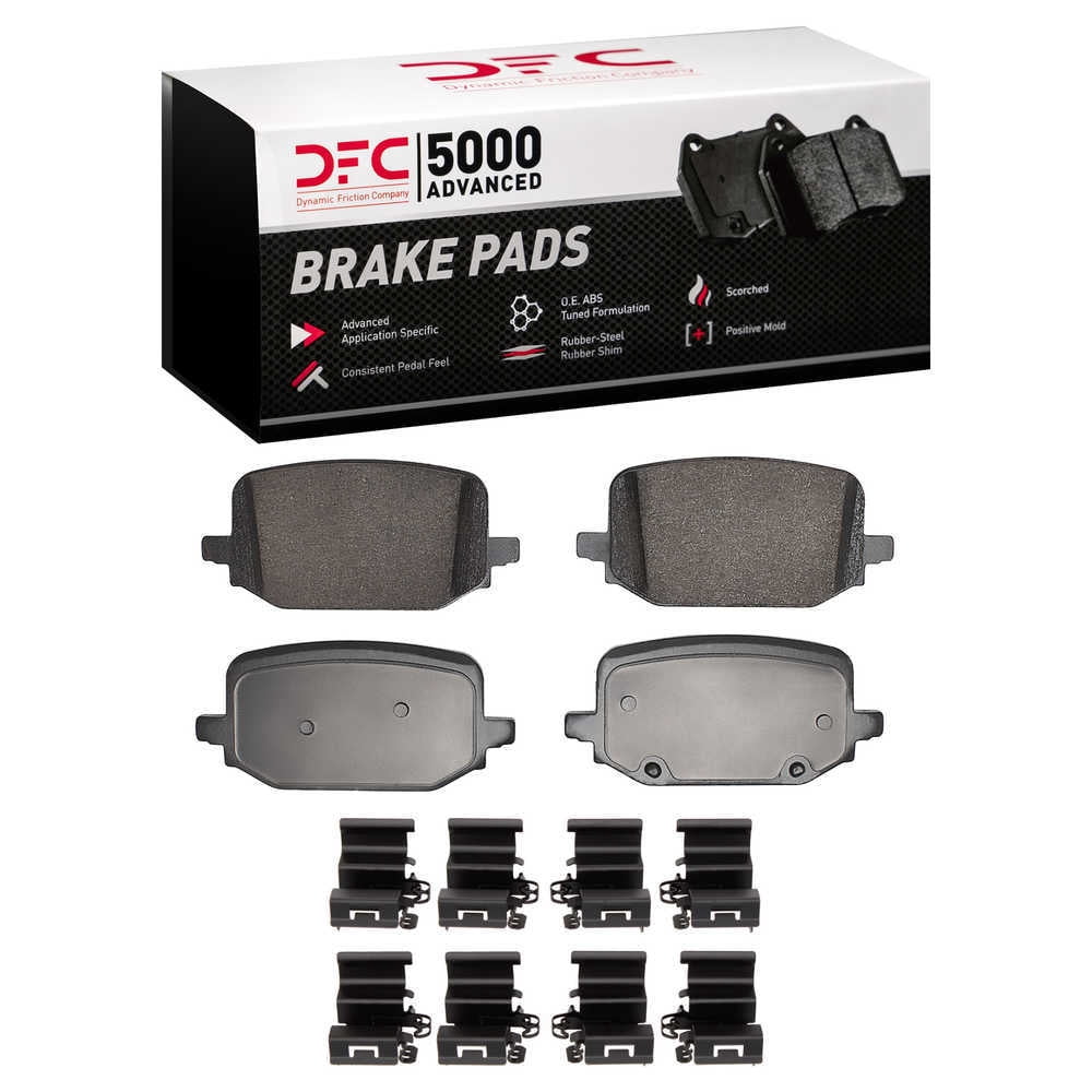 Dynamic Friction Company 1551-2232-01 DFC 5000 Advanced Brake Pads - Ceramic and Hardware Kit - OE