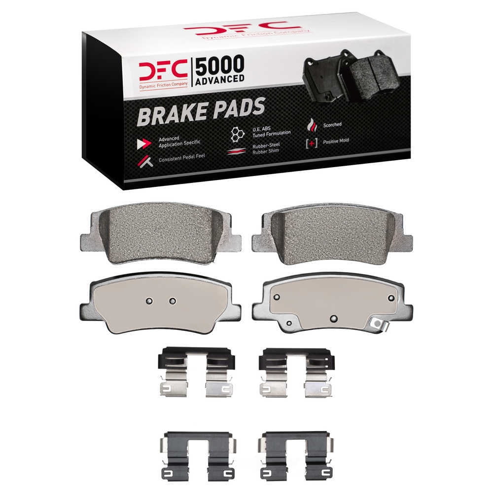 Dynamic Friction Company 1551-2299-01 DFC 5000 Advanced Brake Pads - Ceramic and Hardware Kit - OE
