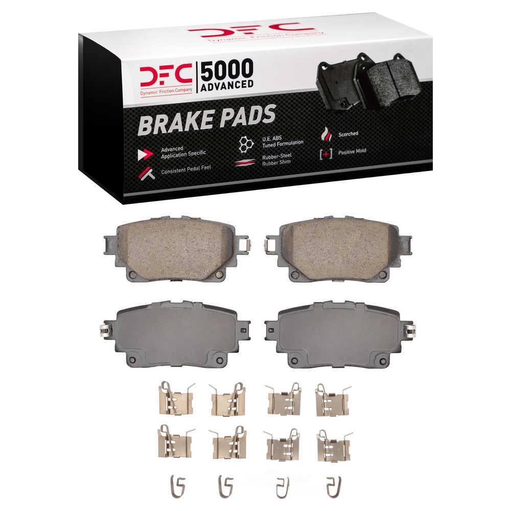 Dynamic Friction Company 1551-2305-01 DFC 5000 Advanced Brake Pads - Ceramic and Hardware Kit - OE