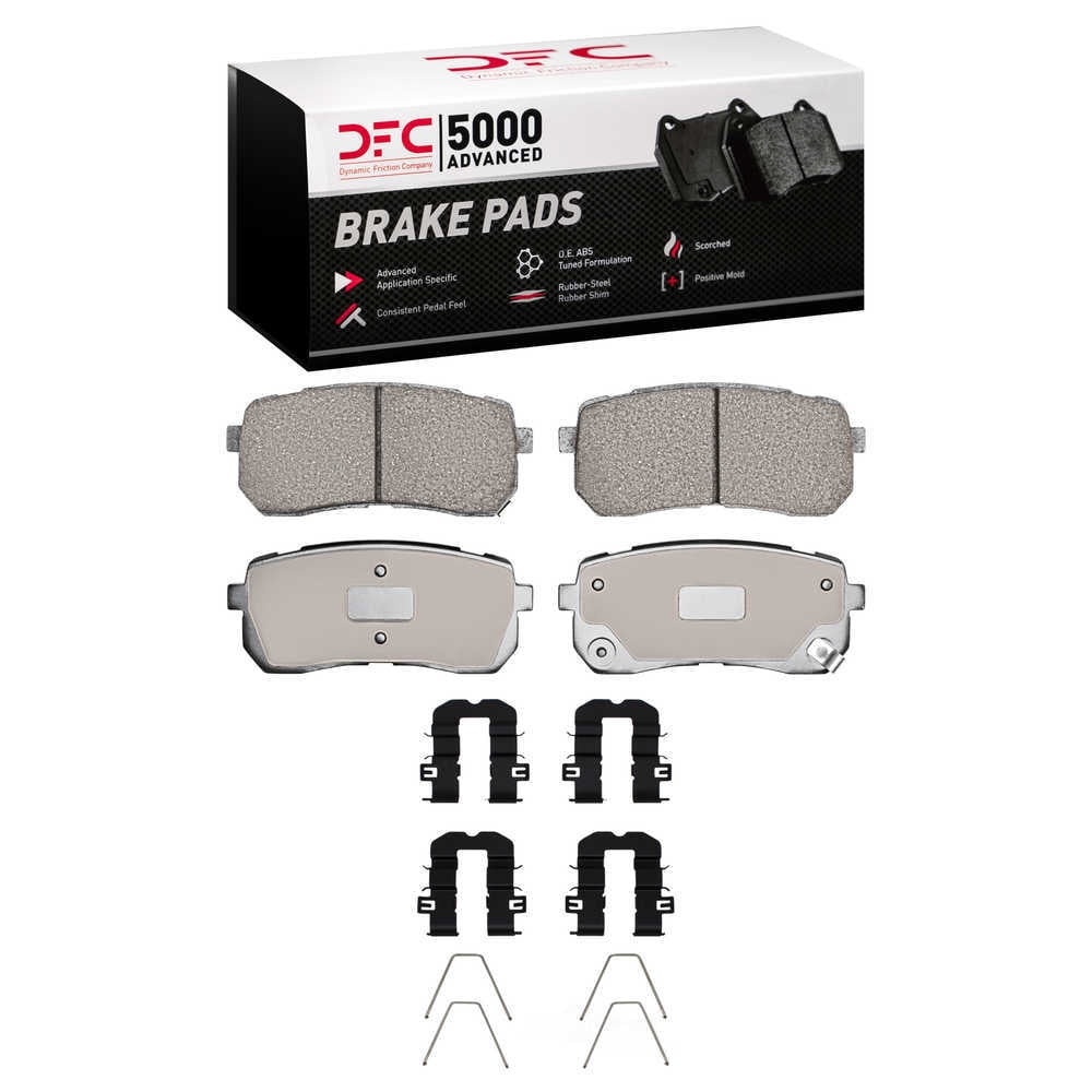Dynamic Friction Company 1551-2309-01 DFC 5000 Advanced Brake Pads - Ceramic and Hardware Kit - OE