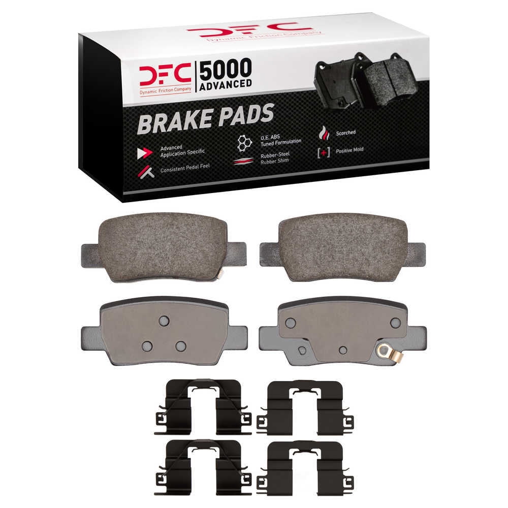 Dynamic Friction Company 1551-2373-11 DFC 5000 Advanced Brake Pads - Ceramic and Hardware Kit - OE