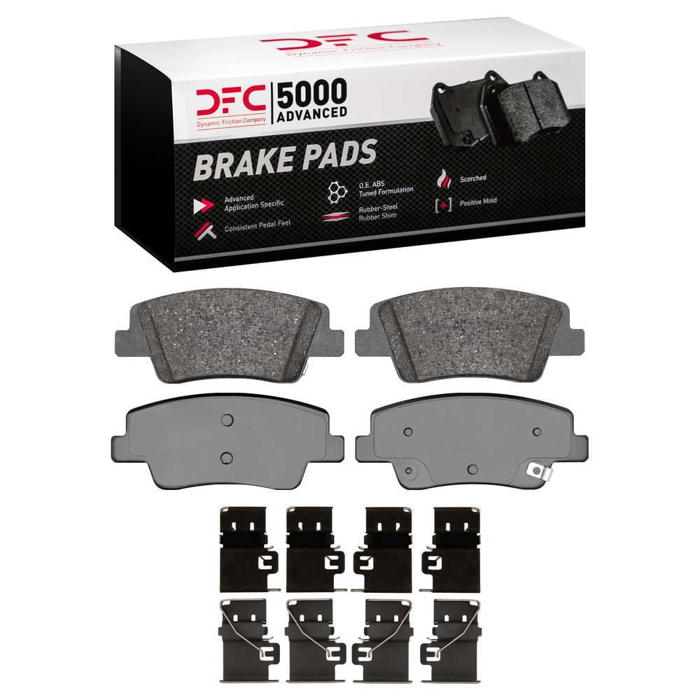 Dynamic Friction Company 1551-2394-01 DFC 5000 Advanced Brake Pads - Ceramic and Hardware Kit - OE